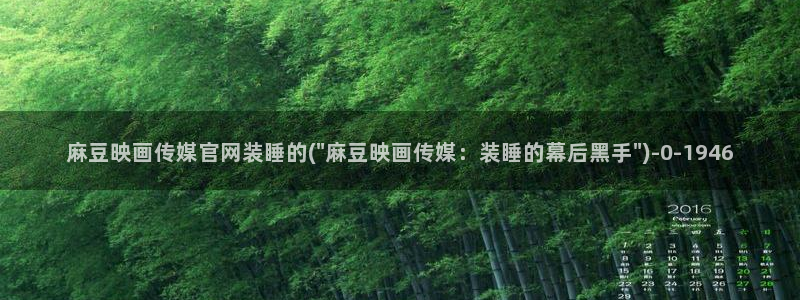 麻豆视频 站高清：麻豆映画传媒官网装睡的(\